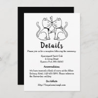Cat Details Wedding Black White Cute Cats Modern