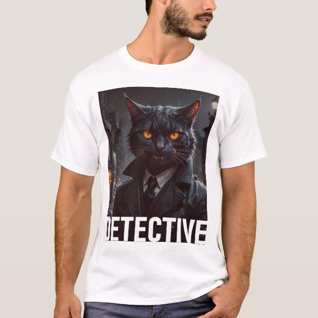 Cat Detective T-Shirt (Front)