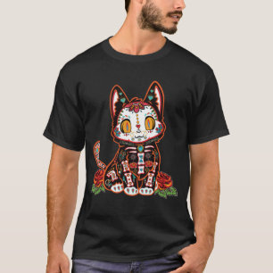 Cat dia de los muertos day of the dead T-Shirt
