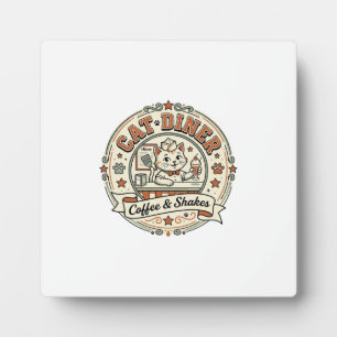 Cat Diner Cat Diner Retro Restaurant Cat Vintage V Plaque