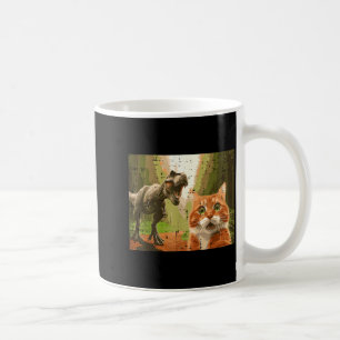 Cat Dinosaur Trex Selfie Funny Meme Humor Boys Gir Coffee Mug