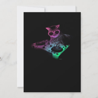 Cat DJ gift Thank You Card