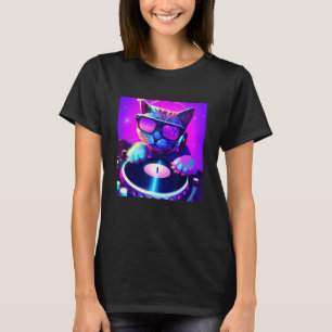 Cat DJ Vaporwave  Aesthetic Men Boys Girls Women A T-Shirt