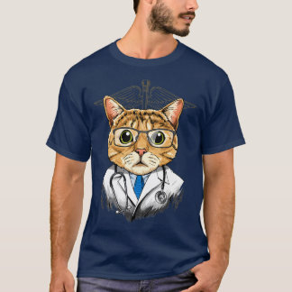Cat Doctor Vet Veterinarian Animal Lover T-Shirt