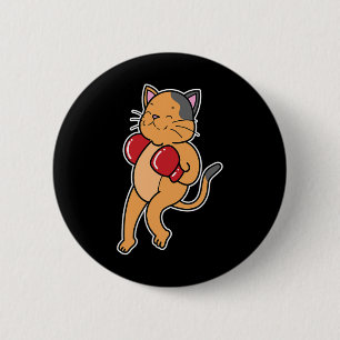 Cat Does Boxing 2  6 Cm Round Badge