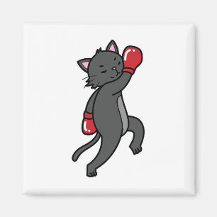 Cat Does Boxing Magnet