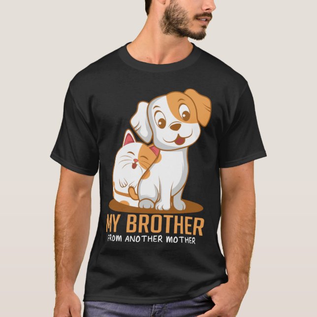 Cat Dog Brother  Animal T-Shirt (Front)