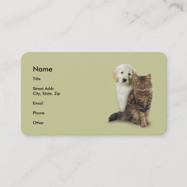 Cat & Dog Business Card (Front)