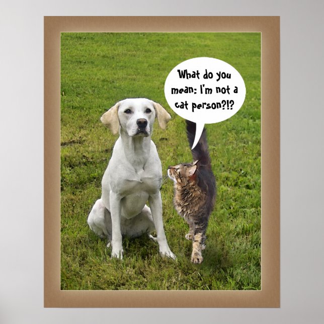 Cat & Dog (customisable) Poster (Front)