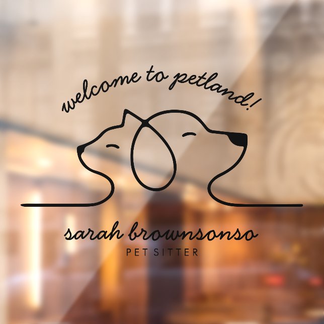 Cat Dog Daycare Storefront Window Cling (Sheet 2)