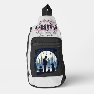 Cat, dog, Jazz  Sling Bag
