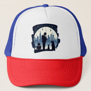 Cat, dog, Jazz Trucker Hat