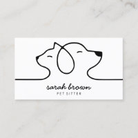 Cat Dog Line Logo Petsitter Petwalker petshop vet