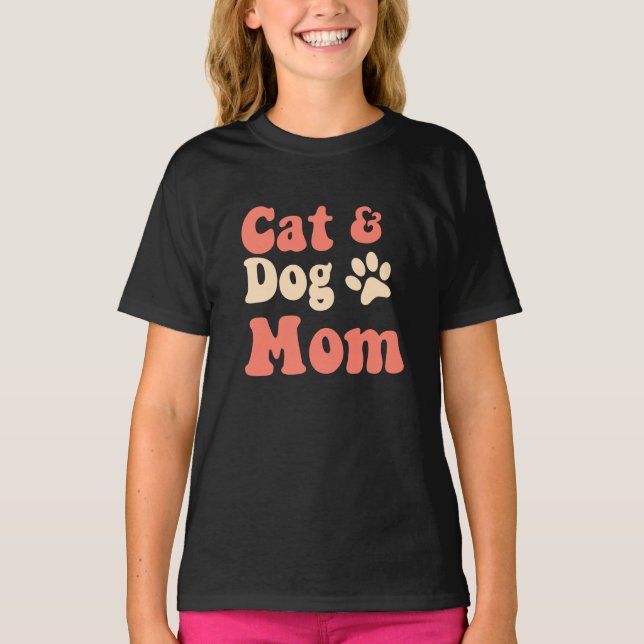 Cat Dog Mum T-Shirt (Front)