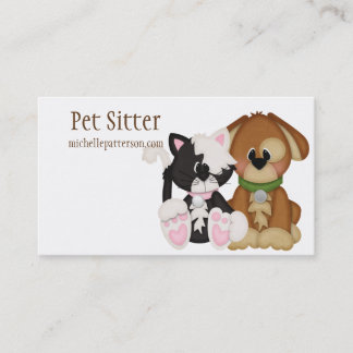 Cat & Dog Pet Sitter Business Cards