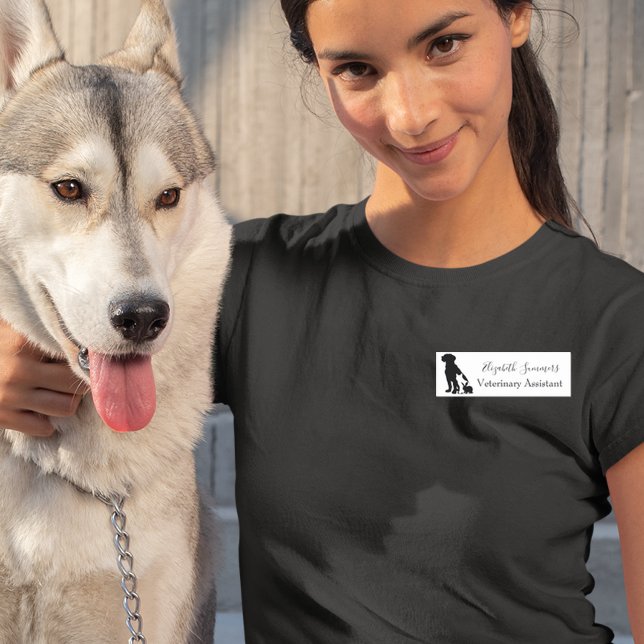 Cat Dog Pet Vet Veterinary Business Name Tag (Creator Uploaded)