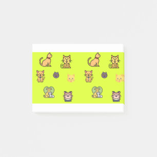 Cat Dog Pets Paws Fur Pattern Young Fluffy Post-it Notes