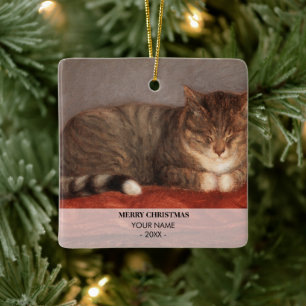 Cat Dog Photo Pet Memorial Gift Portrait Christmas Ceramic Ornament