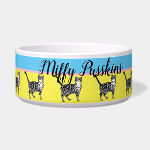 Cat Dog Shabby Floral Pastel Yellow Cute Pet Name 