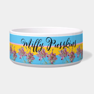 Cat Dog Shabby Floral Pink Lily Cute Pet Name 