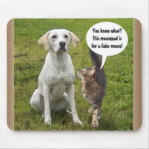 Cat & Dog talk Mouse Mat