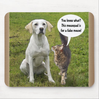 Cat & Dog talk Mouse Mat
