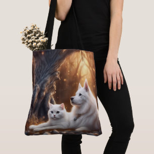 Cat & Dog  Tote Bag