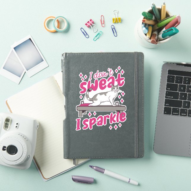 CAT DOING PILATES I DON'T SWEAT I SPARKLE  (iPad Cover)