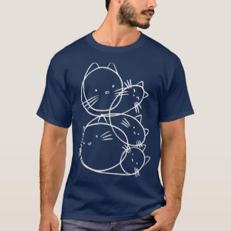 Cat Doodles Lines by Tobe Fonseca T-Shirt