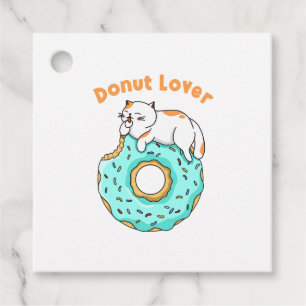 Cat Doughnut Lover Favour Tags