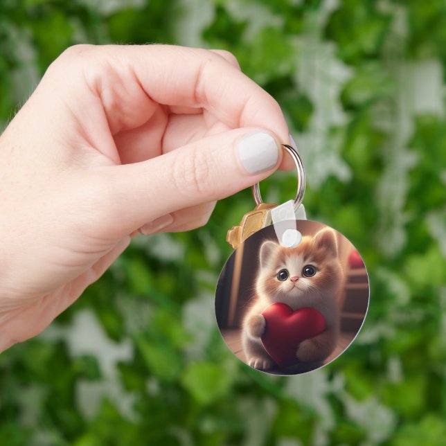 cat drawing key ring (Hand)