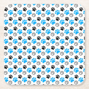 Cat Drawing Square Paper Coaster