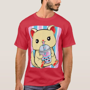 Cat Drinking Boba LGBT-Q Transgender Pride Trans F T-Shirt