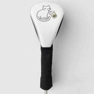 Cat Drinking Boba Milk Tea Bobalogy Hoodie Golf Head Cover