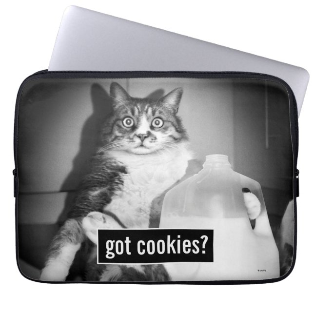 Cat Drinking Milk From Jug Laptop Sleeve (Front)