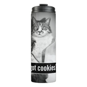 Cat Drinking Milk From Jug Thermal Tumbler
