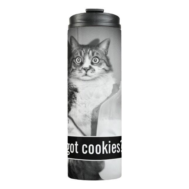 Cat Drinking Milk From Jug Thermal Tumbler (Front)