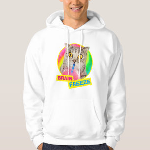 Cat Drinking Slushie Hoodie