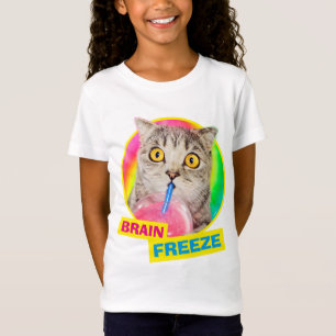 Cat Drinking Slushie T-Shirt