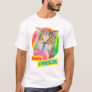 Cat Drinking Slushie T-Shirt