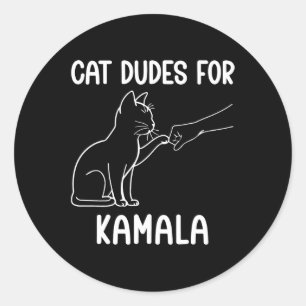 Cat Dudes For Kamala Childless Cat Lady Is Voting Classic Round Sticker