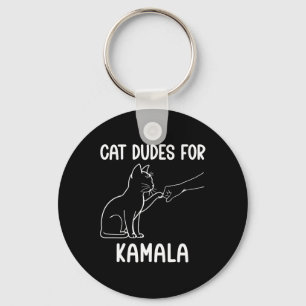 Cat Dudes For Kamala Childless Cat Lady Is Voting Key Ring