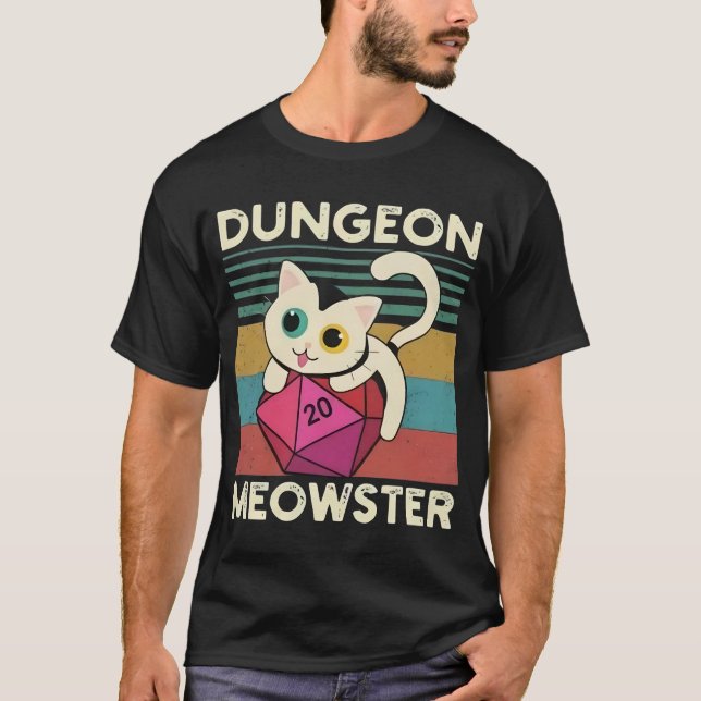 Cat Dungeon Meowster Vintage T-Shirt (Front)