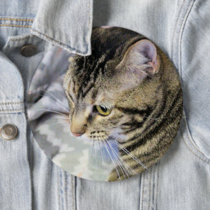 Cat Earrings Charm Golf Ball Marker Golf Hat Clip 6 Cm Round Badge