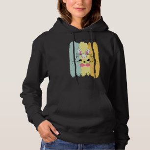 Cat Easter Bunny Ear Easter Eggs Basket Mens Women Hoodie