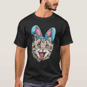 Cat Easter Bunny Ears Funny Men Women Kitty Kitten T-Shirt