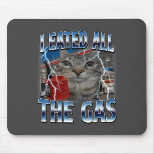 Cat Eated Lover Cat Gas I All Silly Saying Smile Mouse Mat