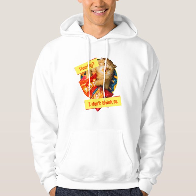 Cat Eating Cheese Puffs Hoodie (Front)