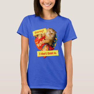 Cat Eating Cheese Puffs T-Shirt
