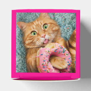 Cat Eating Donut Favour Box